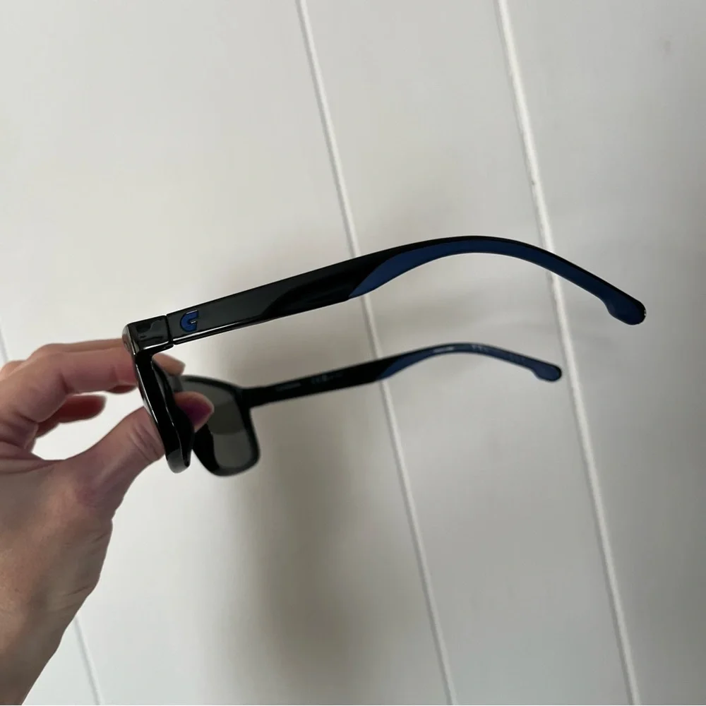 New Carrera 2047T/S Blue Black Sunglasses Lightweight Mirror Lens Rectangle NWOT - Picture 10 of 13